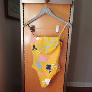 Floral Yellow One-Piece Swimsuit